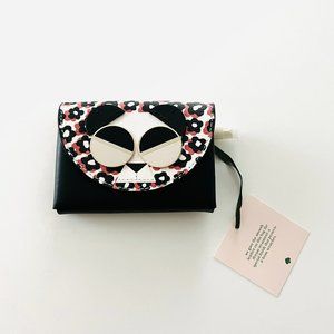1172 NWT KATE SPADE SPADEMALS GENTLE PANDA WALLET CARDHOLER COIN PURSE